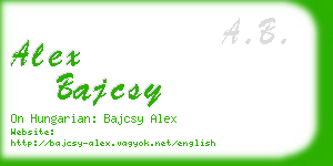 alex bajcsy business card